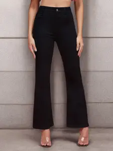 DressBerry Women Cotton Wide Leg High-Rise Heavy Fade Jeans