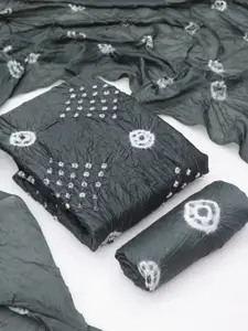 KALINI Bandhani Dyed Pure Cotton Unstitched Dress Material