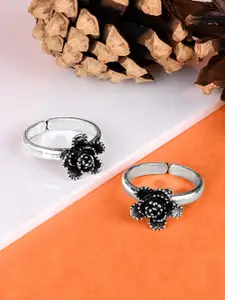 TOUCH925 Oxidised Silver Toe Rings