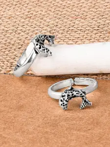 TOUCH925 Fish Design Oxidised Toe Rings