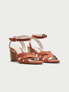 Oroh Women Party Block Sandals with Buckles