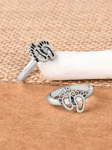 TOUCH925 Little Feet Oxidised Toe Rings