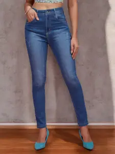 DressBerry Women Skinny Fit High-Rise Light Fade Stretchable Jeans