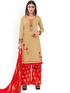 Maroosh Floral Embroidered Unstitched Dress Material