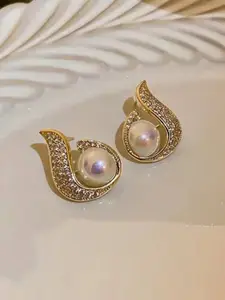 Celestique Pearls Studded Contemporary Studs