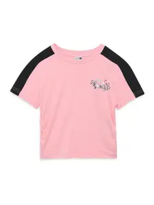 Puma Kids Girls Printed Pure Cotton T-Shirt