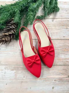 THE MADRAS TRUNK Women Mules with Bows Slingback Flats