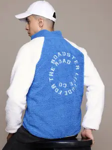 The Roadster Lifestyle Co. Men Typography Sherpa Jacket
