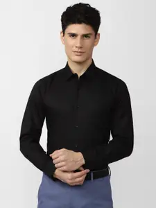 Peter England Men Black Slim Fit Cotton Formal Shirt