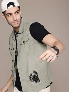 The Roadster Life Co. Sleeveless Pure Cotton Tailored Jacket