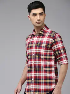 U.S. Polo Assn. Tailored Fit Checked Pure Cotton Casual Shirt