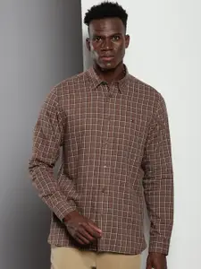 Tommy Hilfiger Windowpane Checked Button-Down Collar Cotton Casual Shirt