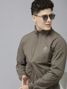 U.S. Polo Assn. U S Polo Assn Men Olive Green Brand Logo Printed Bomber Jacket