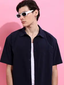 Highlander Men Relaxed Fit Solid Casual Shirt