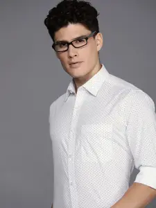 Raymond Pure Cotton Slim Fit Printed Formal Shirt