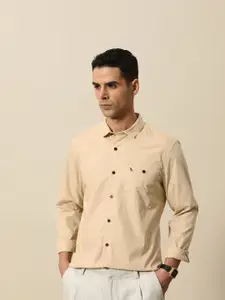 Mr Bowerbird Men Pure Cotton Tailored Fit Spread Collar Casual Shirt