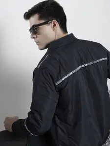 The Indian Garage Co Men Zip-Front Bomber Jacket with Zip Pockets