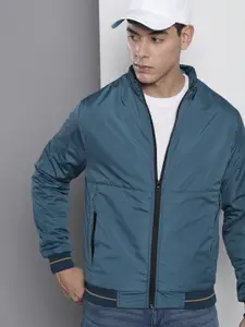 The Indian Garage Co Men Zip-Front Bomber Jacket with Insert Pockets