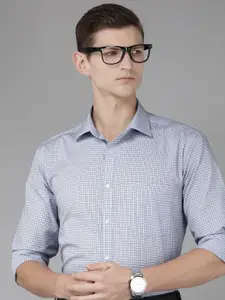 Park Avenue Slim Fit Micro Checked Pure Cotton Formal Shirt