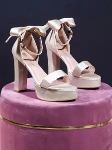 DIVASTRI Suede Party Block Sandals