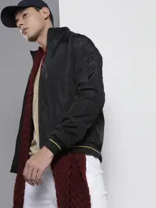 The Indian Garage Co Men Zip-Front Bomber Jacket with Insert Pockets