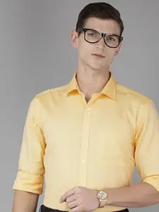 Park Avenue Men Slim Fit Micro Ditsy Opaque Self Design Pure Cotton Formal Shirt