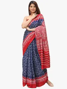 JALTHER Pure Cotton Block Print Saree