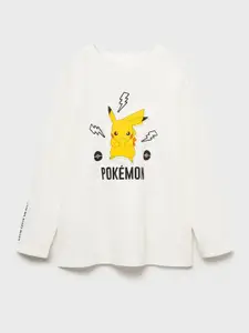 Mango Kids Boys Pokemon Printed Pure Cotton T-Shirt