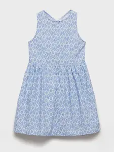 Mango Kids Girls Cotton Floral Print A-Line Dress
