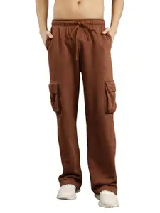 PRONK Men Cotton Relaxed-Fit Track Pants