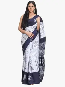 JALTHER Ethnic Motifs Pure Cotton Block Print Saree