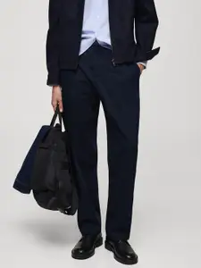 MANGO MAN Pleated  Textured Trousers