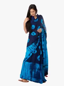 KIAARON Ombre Pure Cotton Block Printed Saree