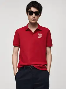 MANGO MAN Polo Collar Pure Cotton T-shirt