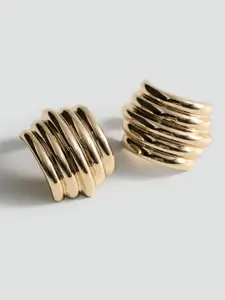 MANGO Circular Shaped Half Hoop Earrings