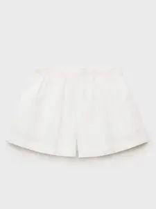 Mango Kids Girls Embroidered Pure Cotton Shorts