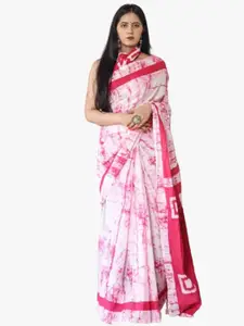 JALTHER Block Print Batik Pure Cotton Saree