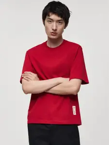 MANGO MAN Men Pure Cotton T-shirt