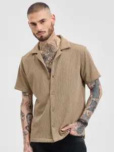 Snitch Men Relaxed Boxy Opaque Casual Shirt