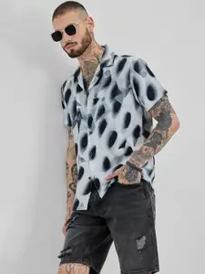 Snitch Men Relaxed Boxy Opaque Printed Casual Shirt