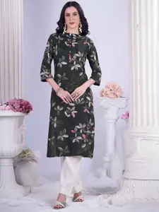 Anouk Women Floral Printed Thread Work Kurta