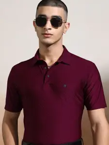 HIGHLANDER Men Clean Finish Knitted Textured Polo Tshirt