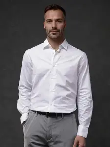 RARE RABBIT Men Comfort Solid Cotton Formal Shirt