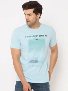 Duke Men Graphic Printed Round Neck Cotton T-shirt