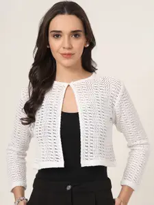 Style Quotient Women Crop Button Shrug