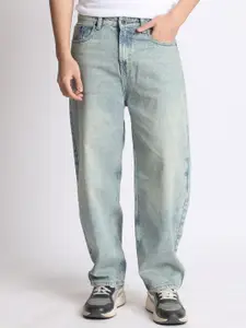 The Roadster Lifestyle Co Men Baggy-Fit Light Fade Cotton Jeans