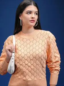 Tokyo Talkies Women Ribbed Pullover