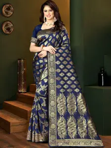 KALINI Woven Design Zari Silk Blend Kanjeevaram Saree