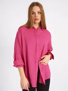 Fab Star Women Comfort Boxy Opaque Casual Shirt