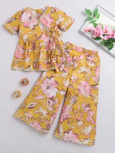 taffykids Girls Printed Top with Palazzos